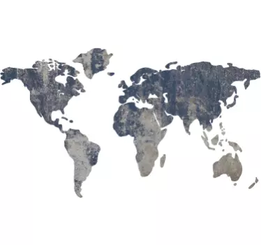 Gemstone world map wall sticker - TenStickers