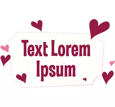 Shop window sticker with heartfelt custom text - TenStickers
