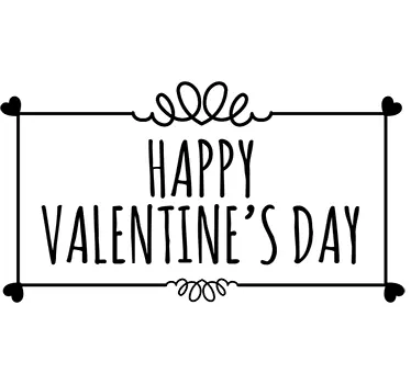 Customisable Valentine's Day Window Sticker - TenStickers