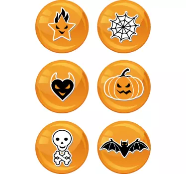 Halloween Round Stickers - TenStickers
