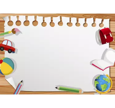 Children´s Desk and Paper Wall Sticker - TenStickers