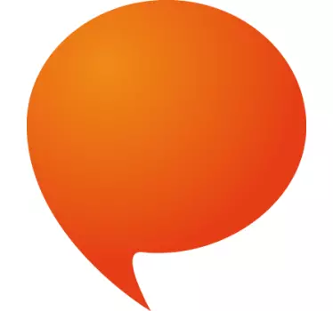 Customisable Red Speech Bubble Sticker - TenStickers