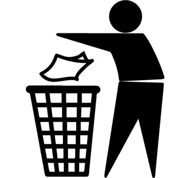Trash Bin Poster object sticker - TenStickers