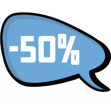 Customisable Blue Bubble Promotion Sticker - TenStickers