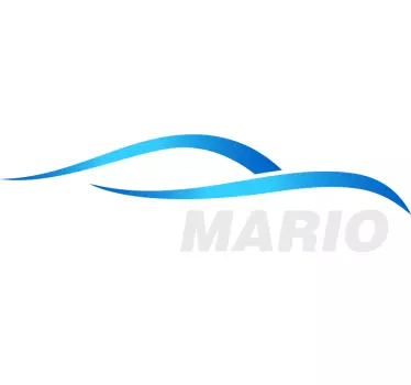 Customisable name graphic wave bike sticker - TenStickers