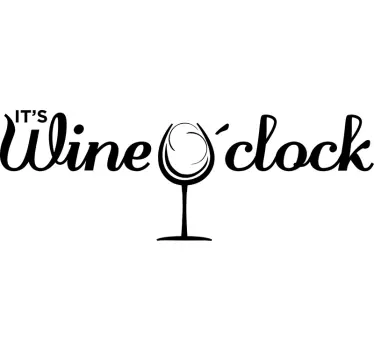 Wine o´clock Wall Sticker - TenStickers