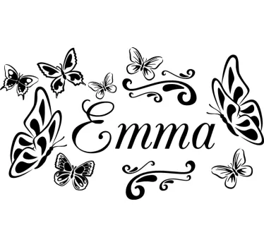 Butterflies Customisable Wall Sticker - TenStickers