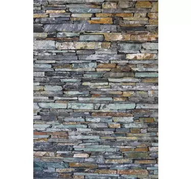 Narrow brick wall mural decal - TenStickers