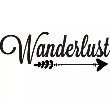 Wanderlust Arrow Wall Sticker - TenStickers