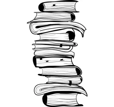 Decorative sticker stack of books - TenStickers