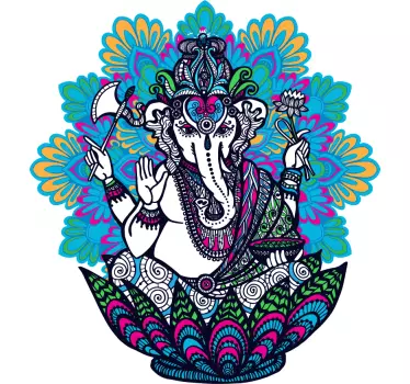 Hindu Elephant Wall Sticker - TenStickers
