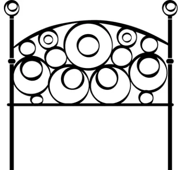 Semicircle Vinyl Headboard Sticker - TenStickers