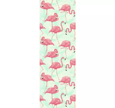 Painted Flamingos Wall Sticker - TenStickers