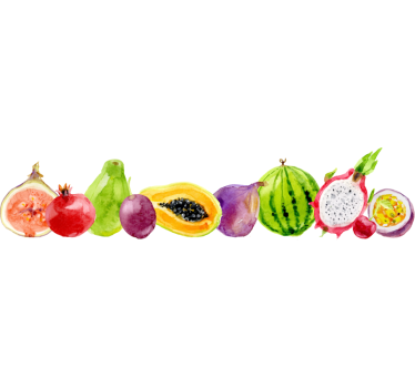 Tropical Fruit and Veg Wall Sticker - TenStickers