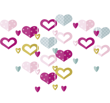 Heart Wreath Wall Sticker - TenStickers