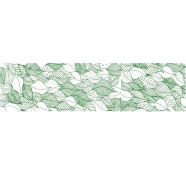 Window sticker transparent detailed green leaves - TenStickers