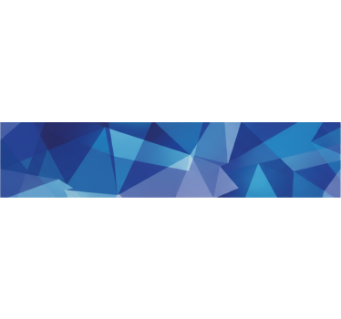 Blue translucent geometry window sticker - TenStickers