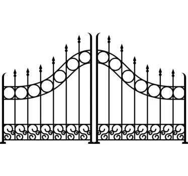 Fenced Gates Headboard Sticker - TenStickers