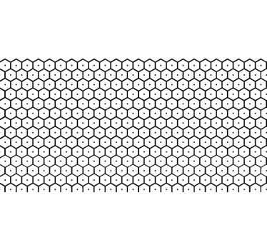 Geometric honeycomb bees headboard wall decal - TenStickers