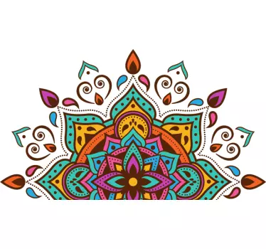 Geometric mandala headboard wall decal - TenStickers