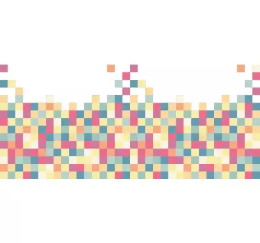 Mosaic cubes shapes headboard wall sticker - TenStickers
