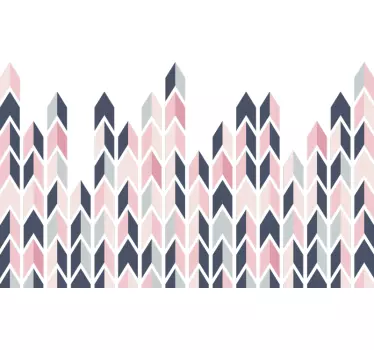 Abstract triangles headboard wall sticker - TenStickers