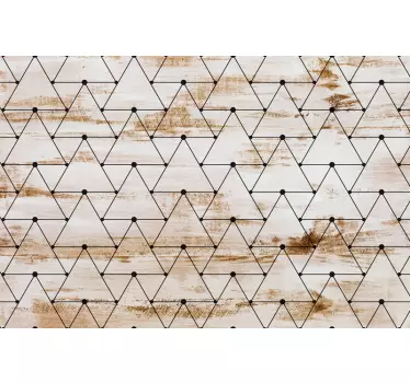 Geometric triangles headboard wall decal - TenStickers
