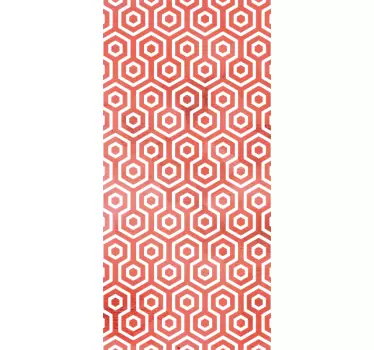 coral geometric texture wall decal - TenStickers