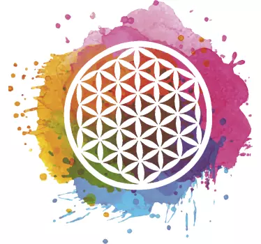 Flower of life yoga wall decal - TenStickers