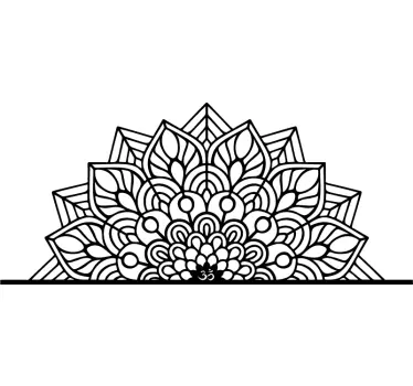 Mandala yoga headboard wall sticker - TenStickers