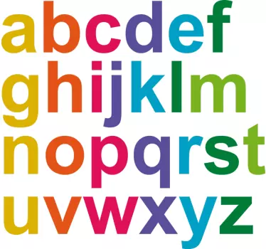 Coloueful abc alphabet wall sticker for kids - TenStickers