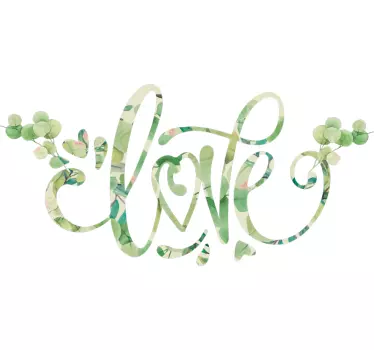 Love Eucalipto Living Room Wall Decor - TenStickers