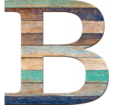 Wooden Letter Customisable Wall Sticker - TenStickers