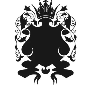Royal Shield Blackboard Sticker - TenStickers