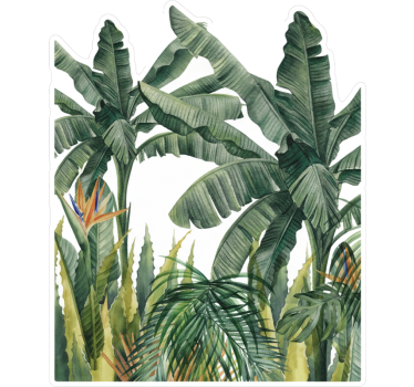 Graceful tropical trees illustration sticker - TenStickers