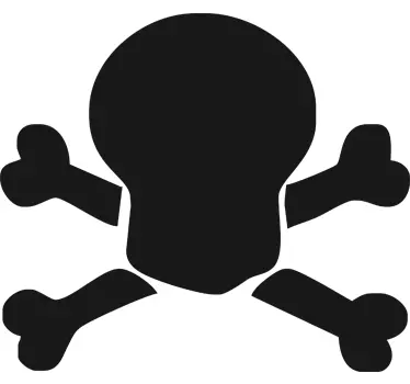 Skull Blackboard Sticker - TenStickers