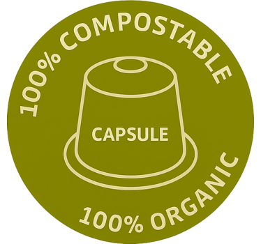 Drink sticker 100% organic coffee capsules - TenStickers