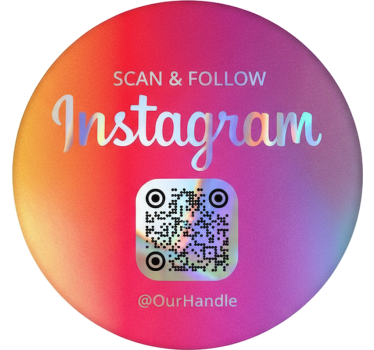 Internet sticker rainbow instagram qr code - TenStickers
