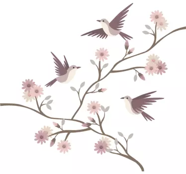swallows bird sticker - TenStickers