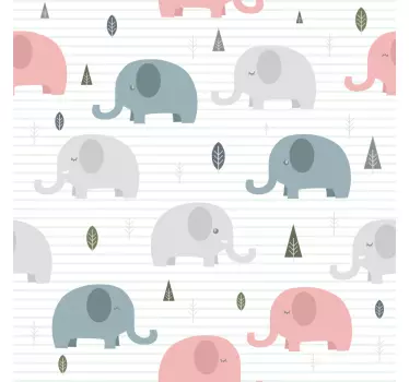 Infant elephants furniture decal - TenStickers