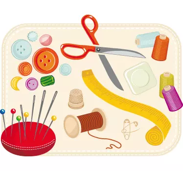 Sewing Kit Mural - TenStickers
