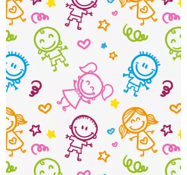 Infant boys and girls pattern furniture decal - TenStickers