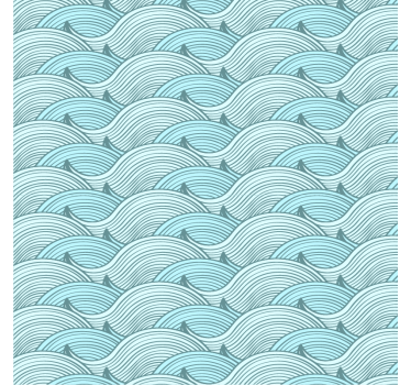 Waves pattern furniture decal - TenStickers