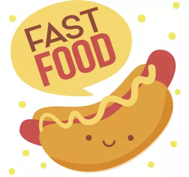 Tasty Fast Food Hot Dog shop window sticker - TenStickers
