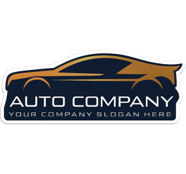 Customisable sticker auto company sign in gold - TenStickers