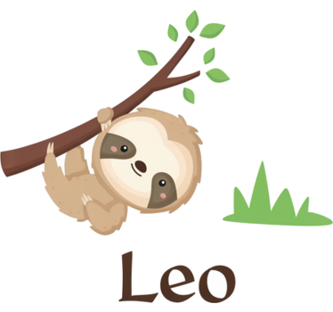 Customisable sticker sloth for kids' room - TenStickers
