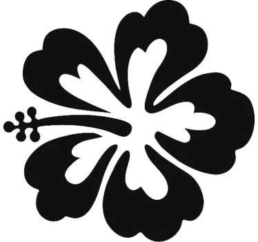 Hawaiian flowers wall sticker - TenStickers