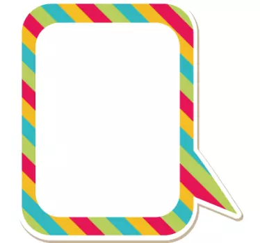 Colourful Customisable Speech Bubble Sticker - TenStickers