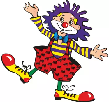 Clown Kid Sticker - TenStickers