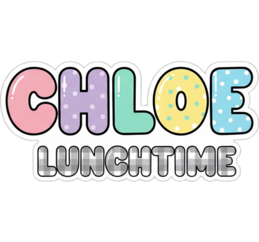 Illustration sticker custom playful lettering labels - TenStickers